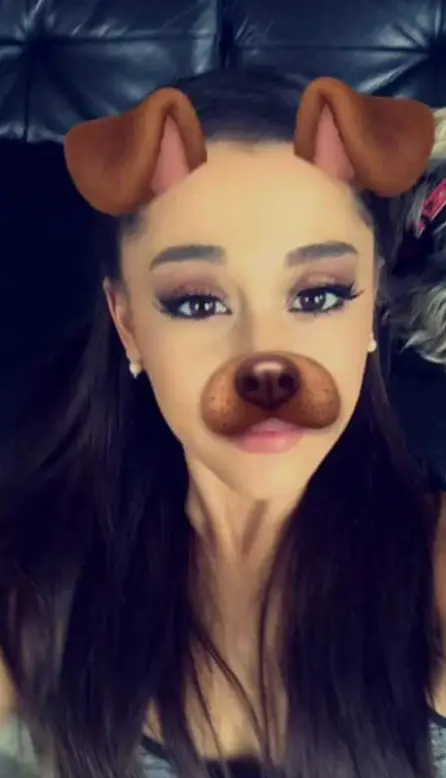 We all loved Snapchat's dog filter back in the days (Instagram/@arianagrande)