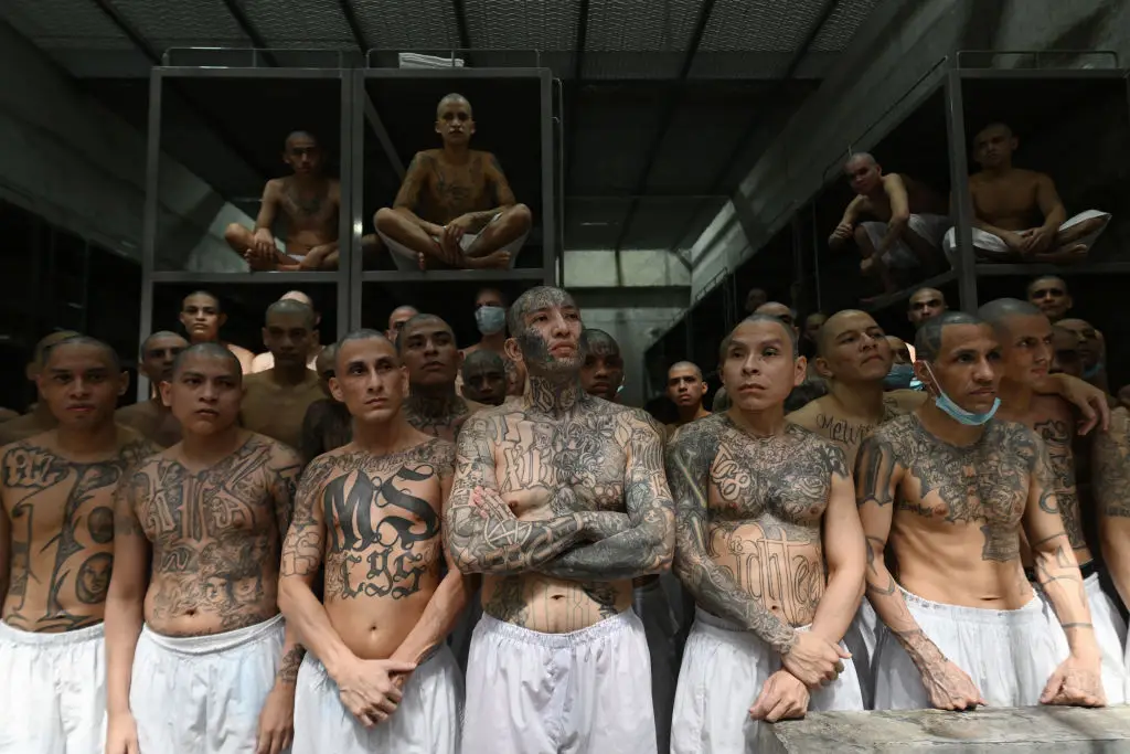 The Terrorism Confinement Center (CECOT) is El Salvador's notorious maximum security prison (MARVIN RECINOS / Contributor / Getty Images)