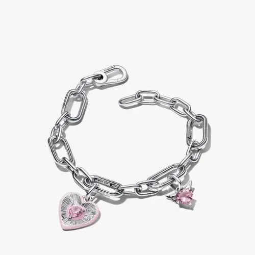 Pandora Pink Heart Bracelet Set