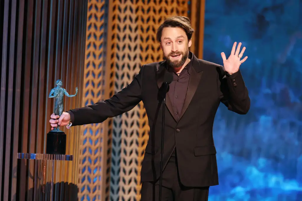 Kieran Culkin took home the award for Outstanding Performance by a Male Actor in a Supporting Role at the SAG Awards (Matt Winkelmeyer / Staff / Getty Images)
