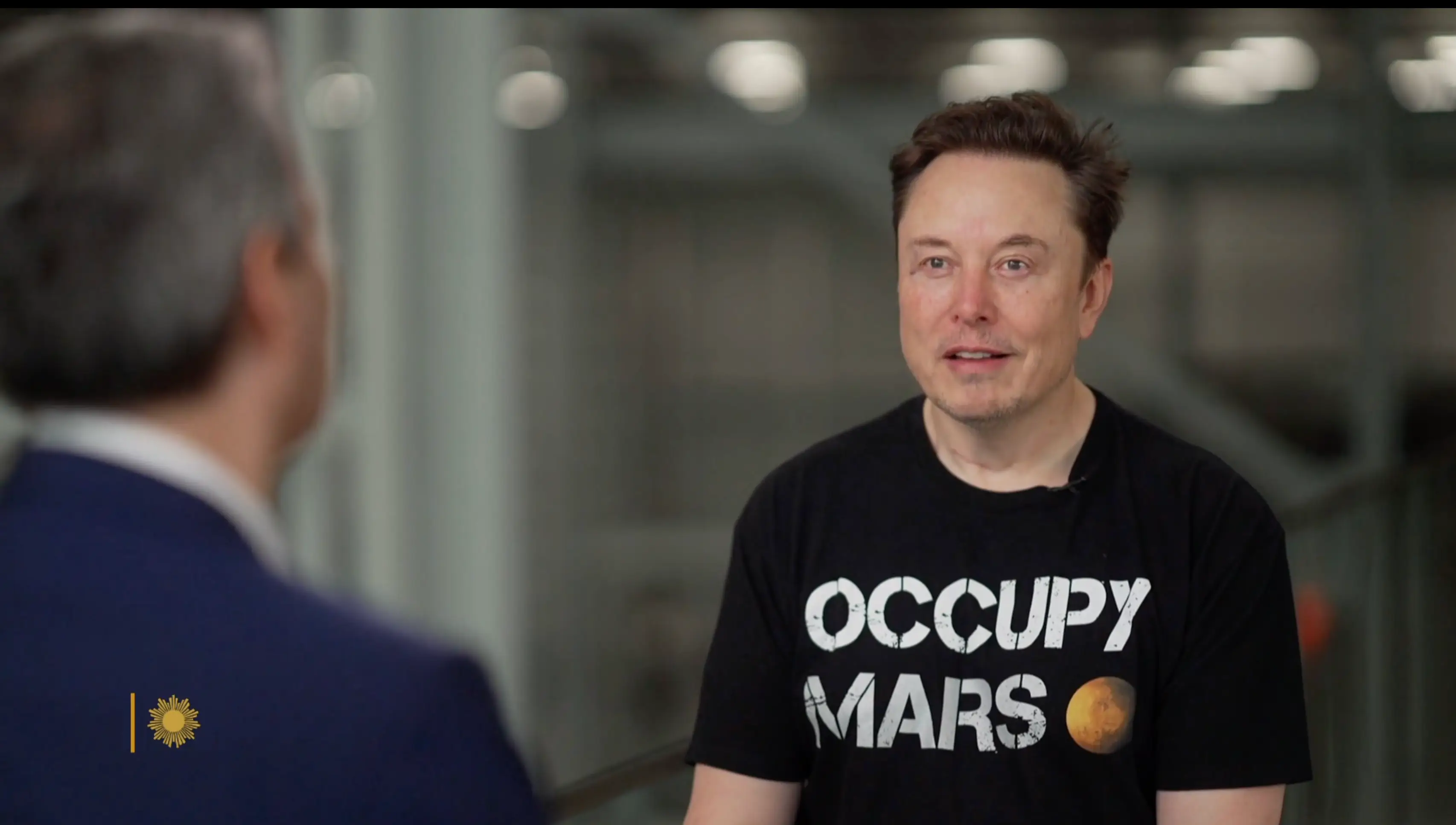 The tech founder was taken aback by the question and quickly tried to move the awkward conversation on (CBS News)