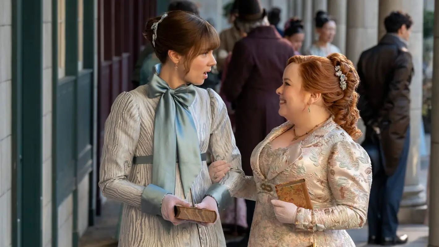 Bridgerton fans have rushed online to share their theories over Eloise's makeup in the latest season (Netflix)