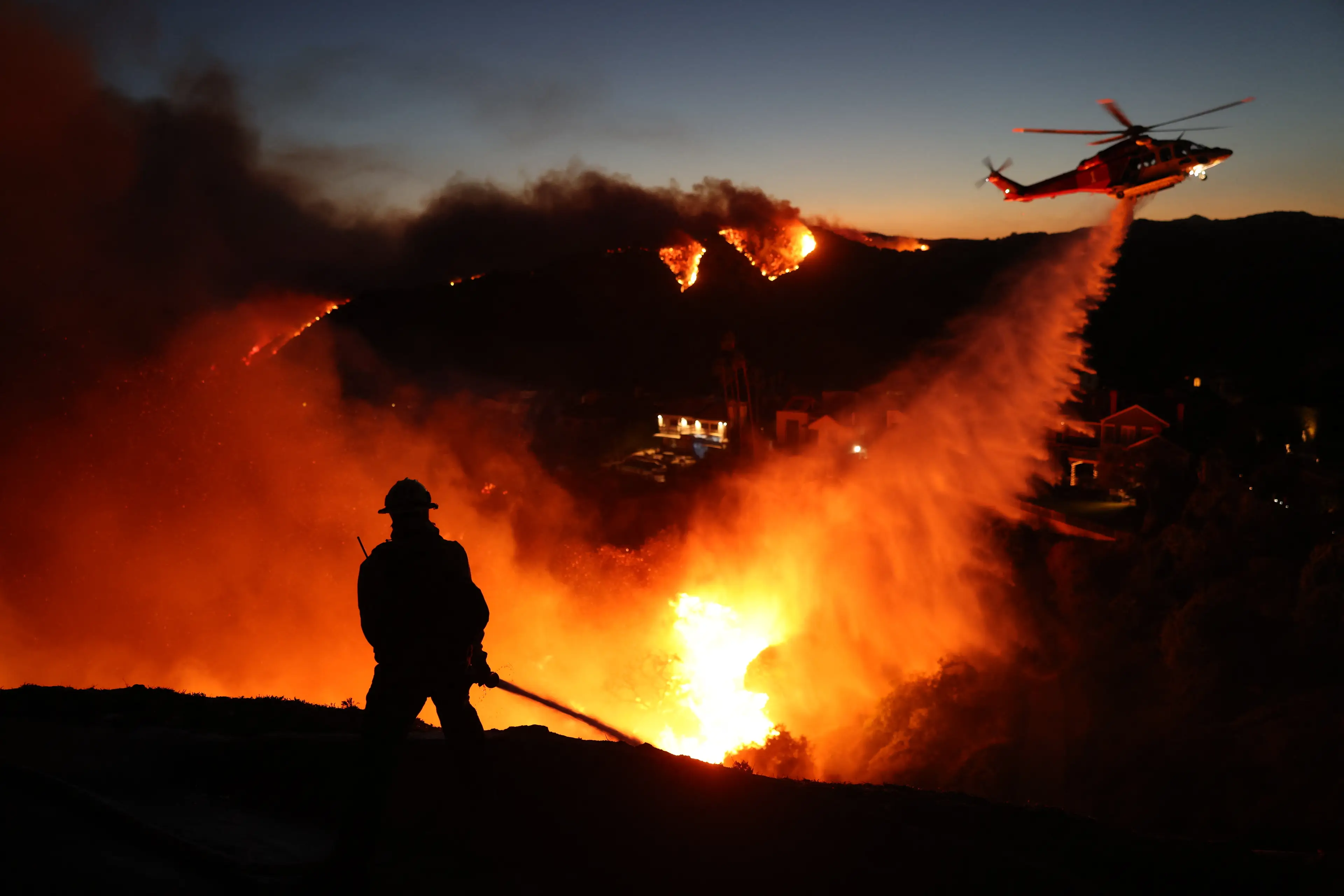 The Los Angeles wildfires have now tragically claimed the lives of five people (DAVID SWANSON/AFP via Getty Images)