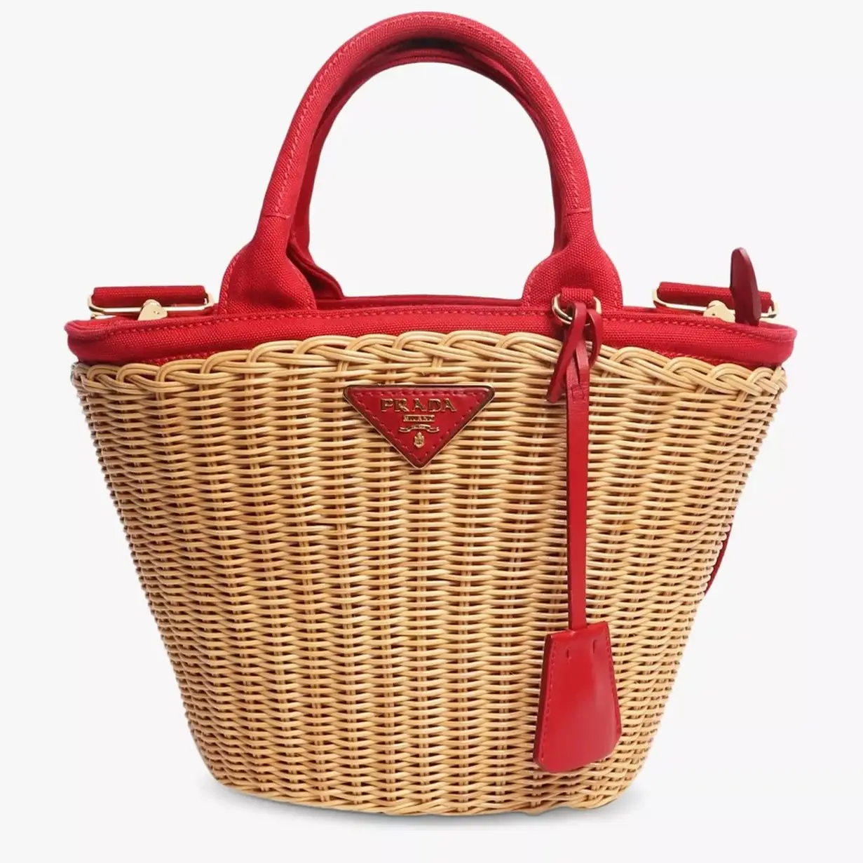 Pre-loved Prada Raffia Basket Bag