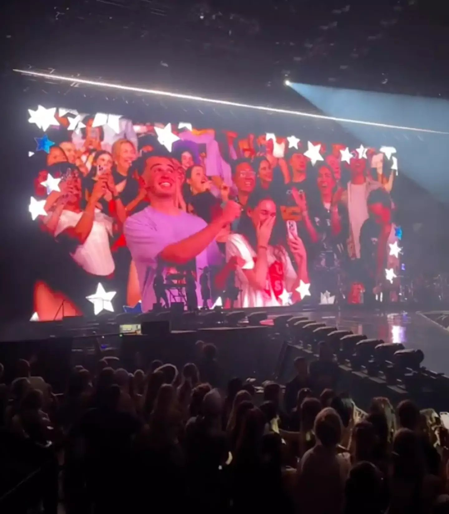 The awkward moment was caught on video (TikTok/@tjsant06)