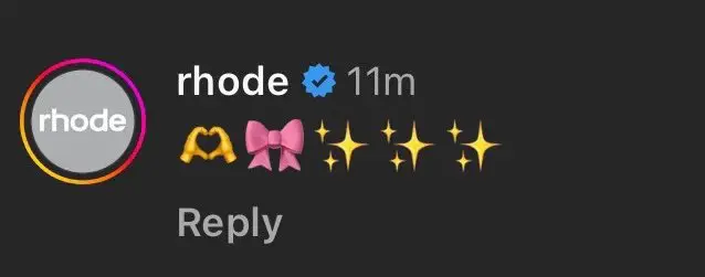 Some people think the pink bow emoji is a sign it's a girl. (Instagram/@haileybieber)