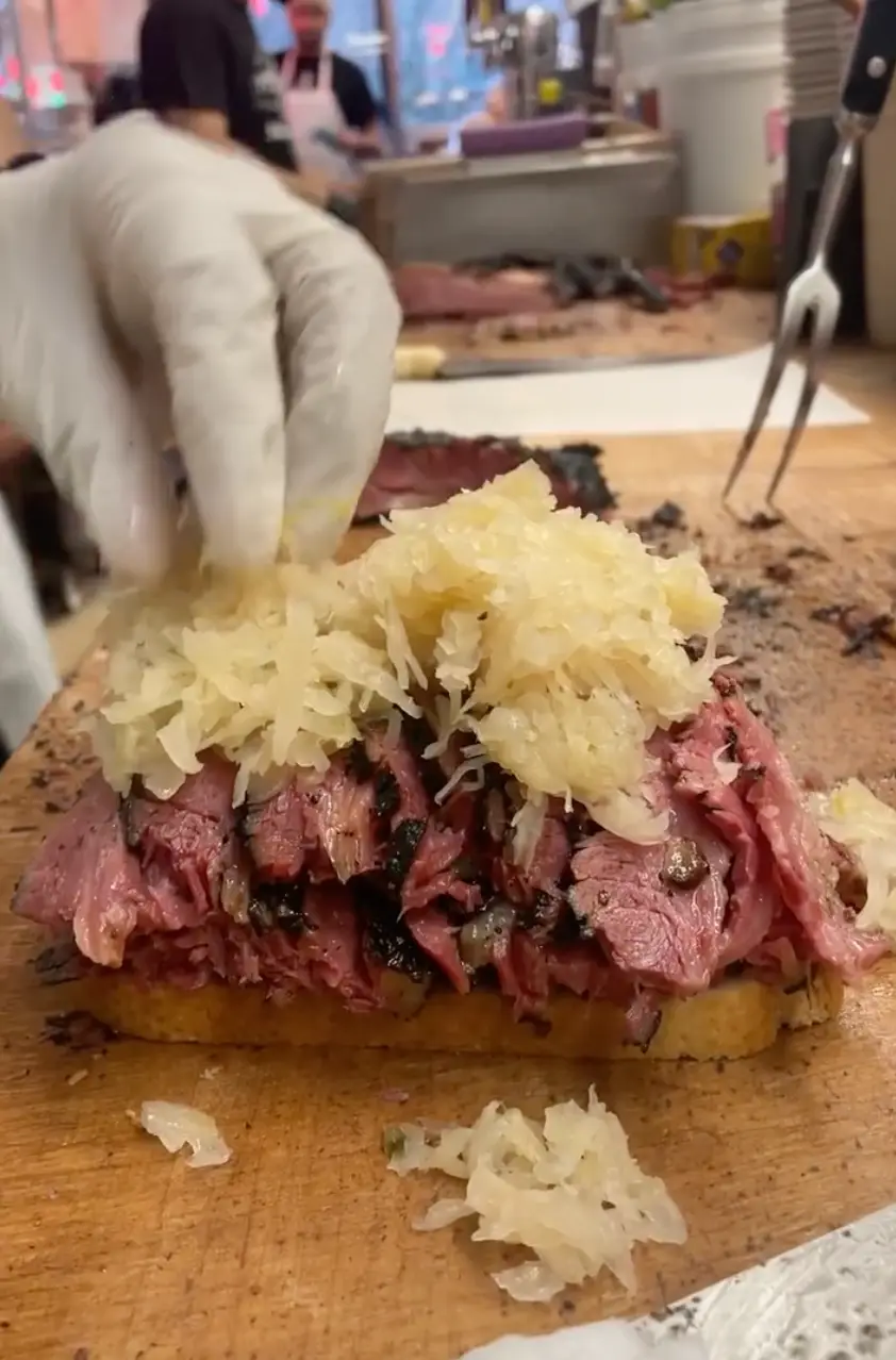 Extras like sauerkraut cost more (