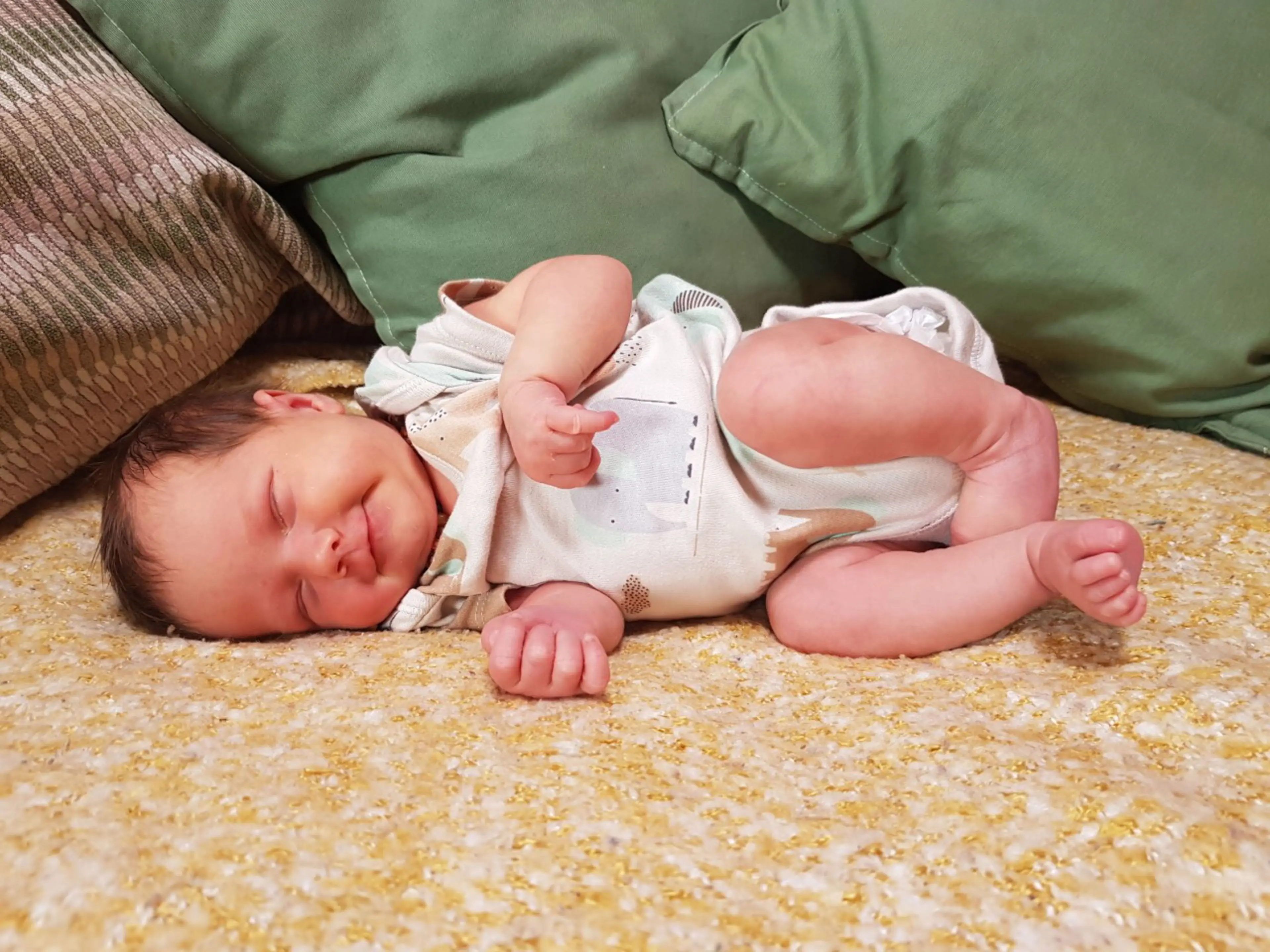 Chloe gave birth in her camper van without medical intervention.