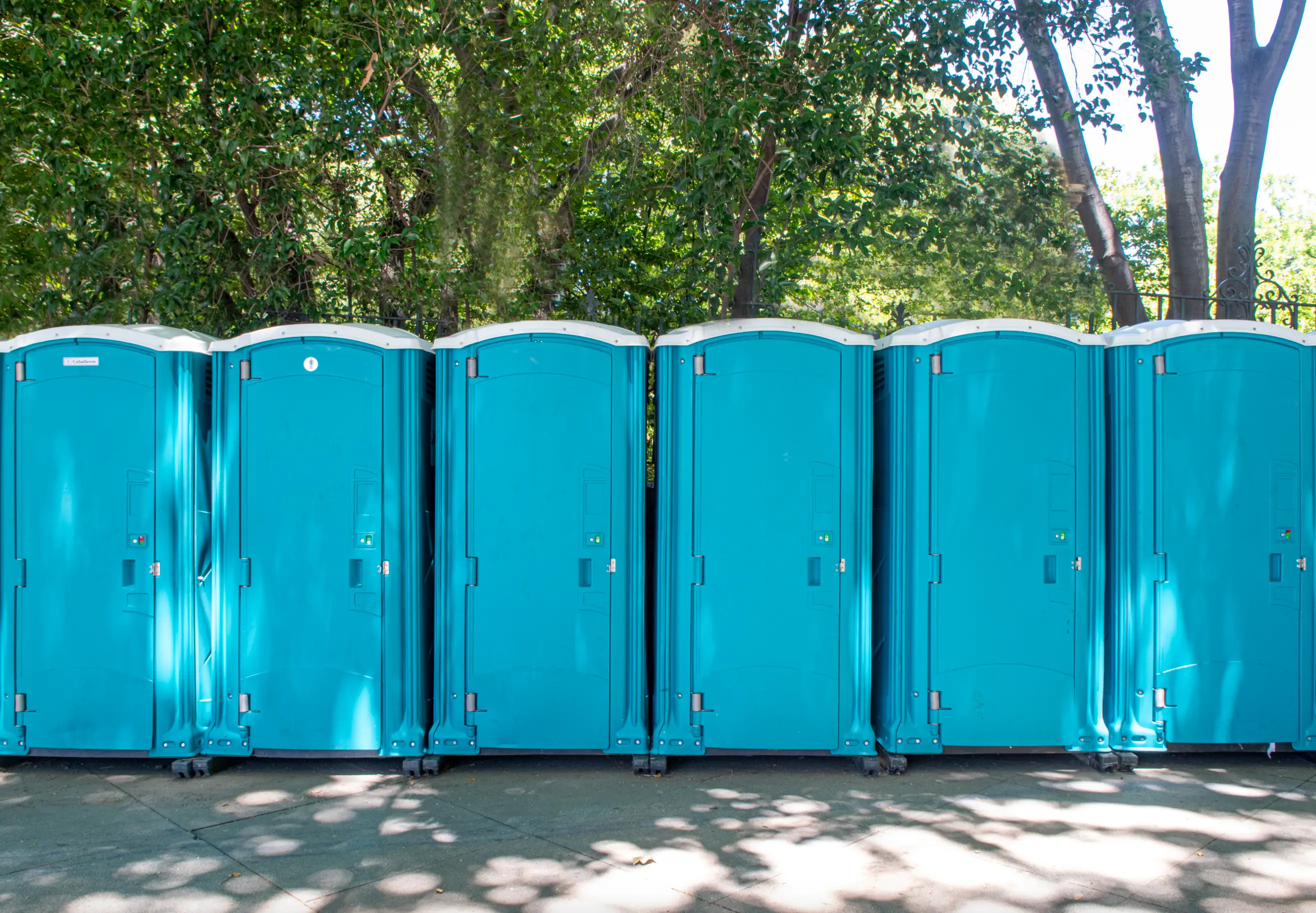 The newborn was reportedly found in a portable toilet on Sunday (Getty Stock Image)