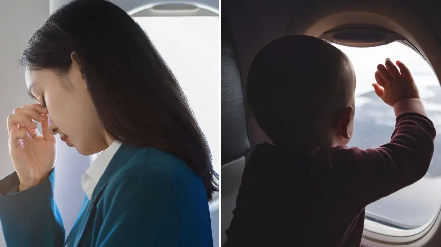 Plane passenger left horrified after mum changes ‘screaming’ toddler’s nappy in seat