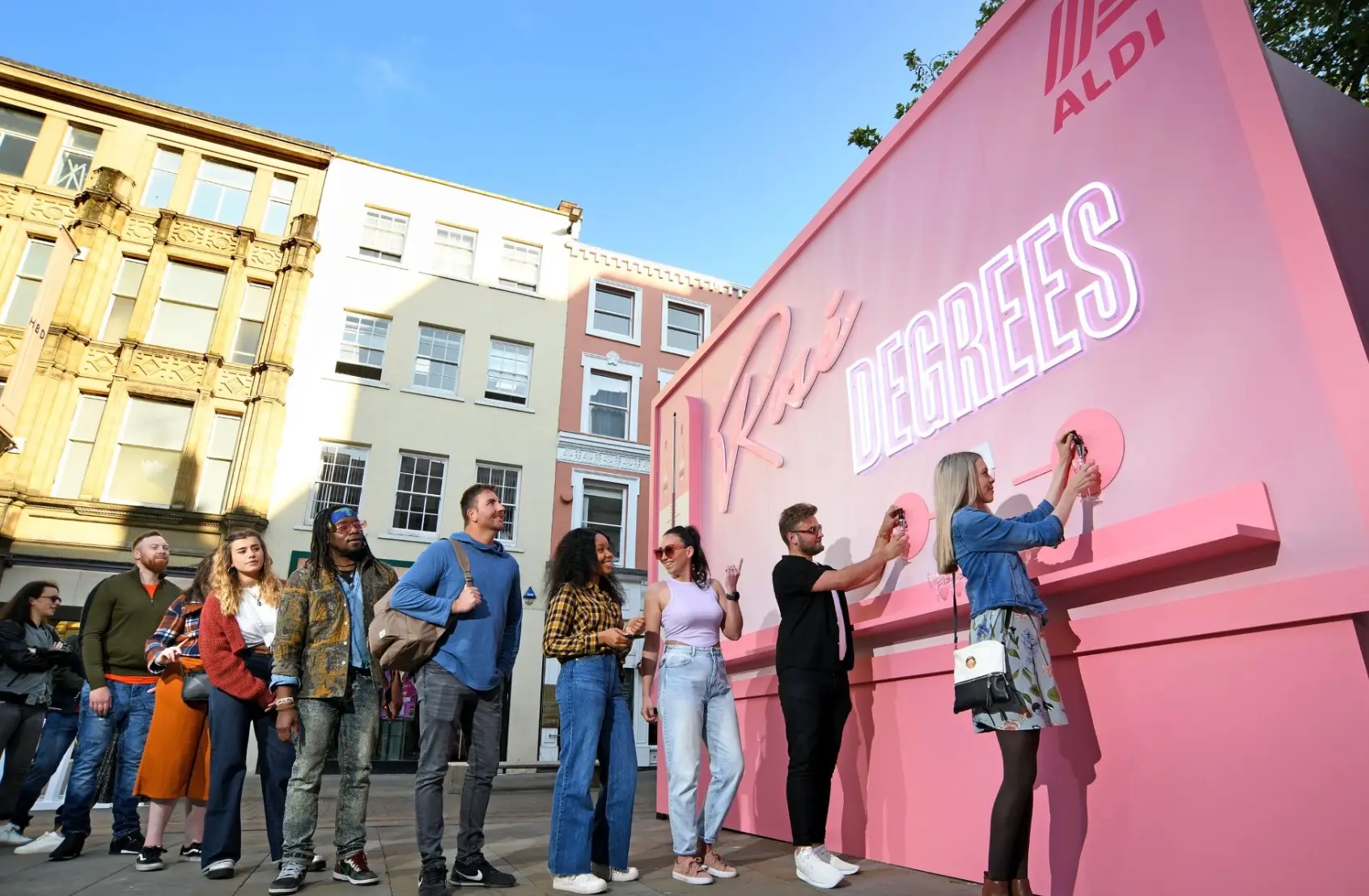 Aldi has launched a two-day rosé billboard in Manchester.