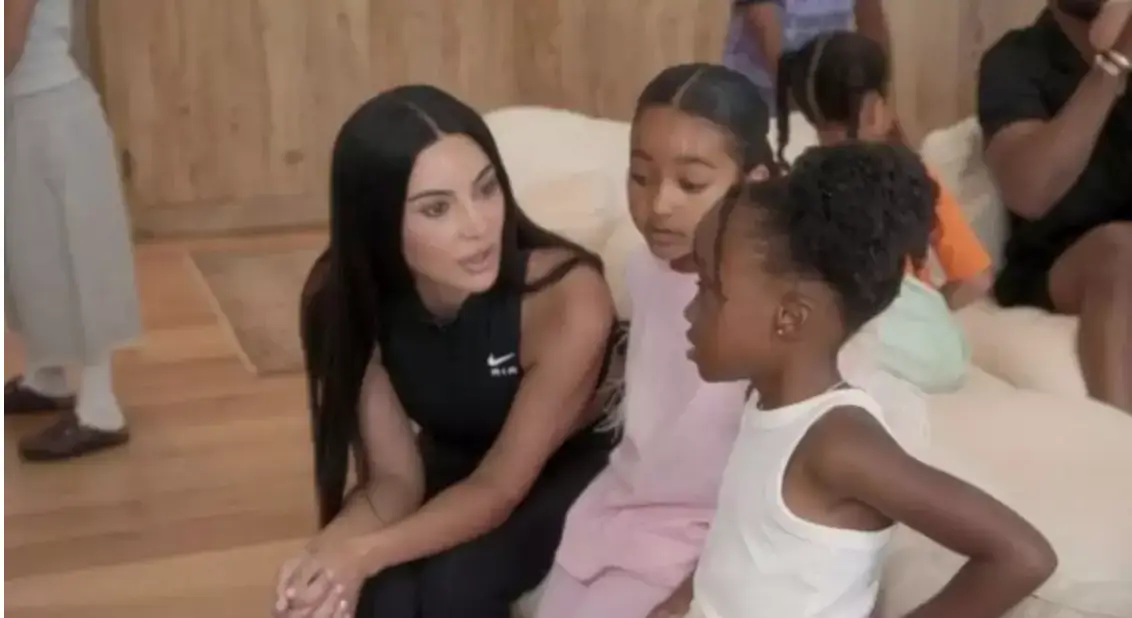 Kim was slammed for asking her children a 'tone-deaf question (HULU Disney+)