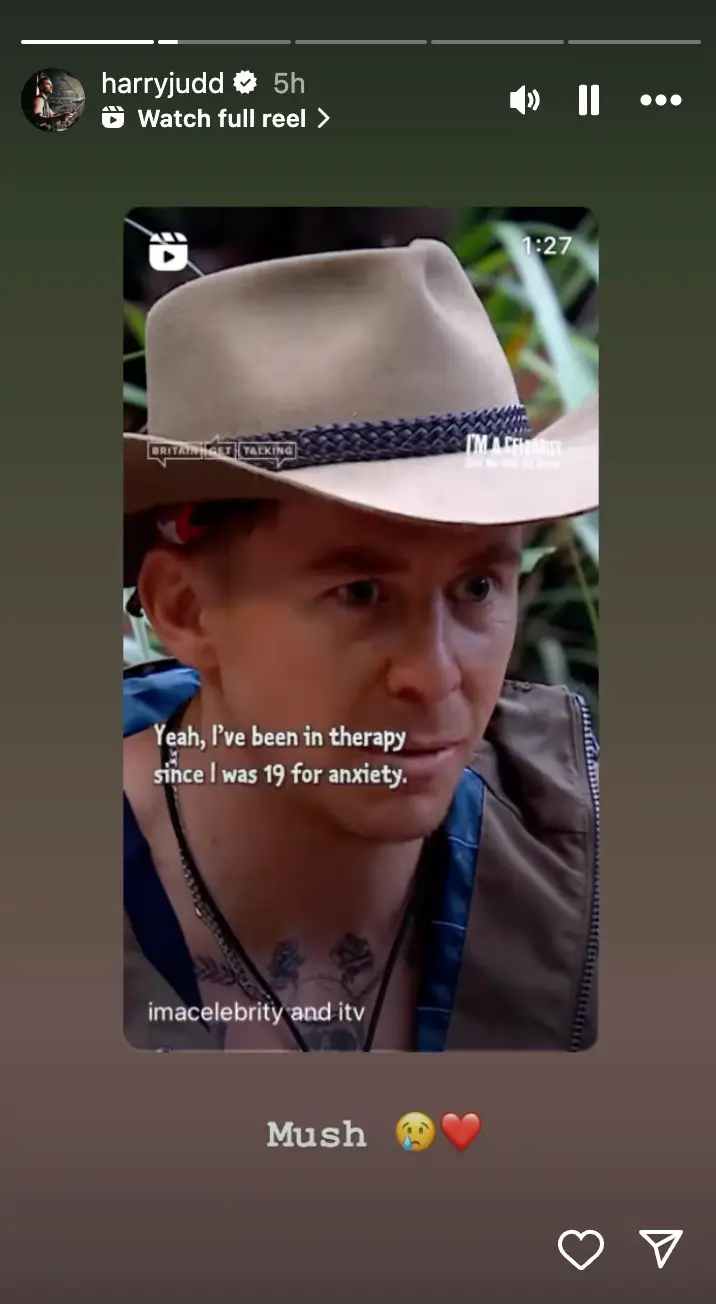 Harry Judd took to Instagram to share a sweet message to his McFly bandmate (Instagram/@harryjudd)