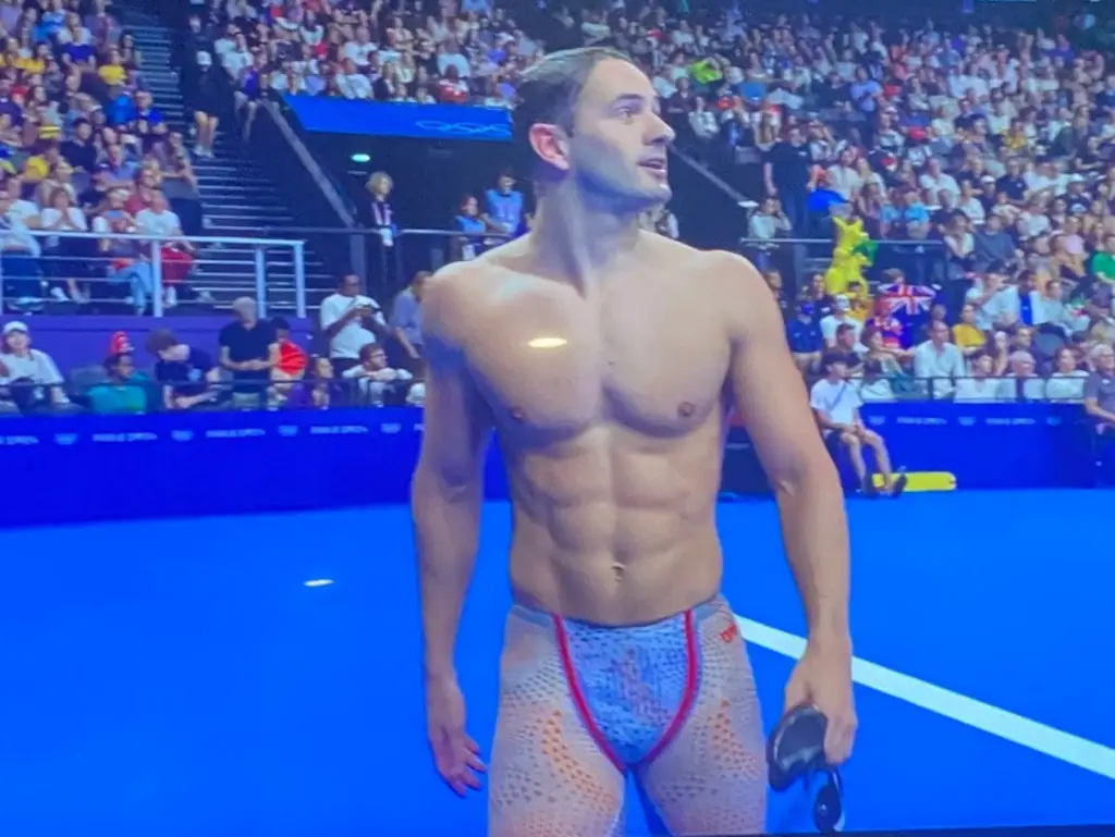 Arno Kamminga looked like he was wearing some very small trunks (BBC)
