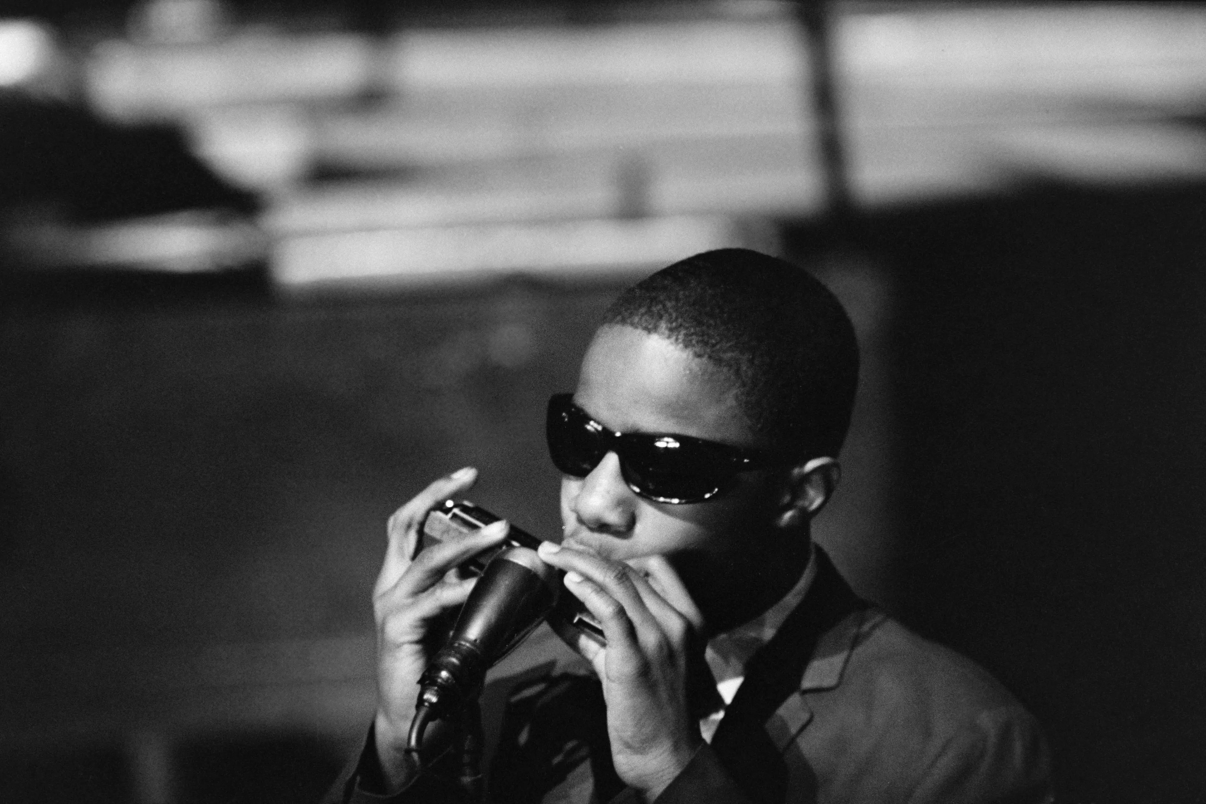 Wonder became blind shortly after his birth (REPORTERS ASSOCIES/Gamma-Rapho via Getty Images)