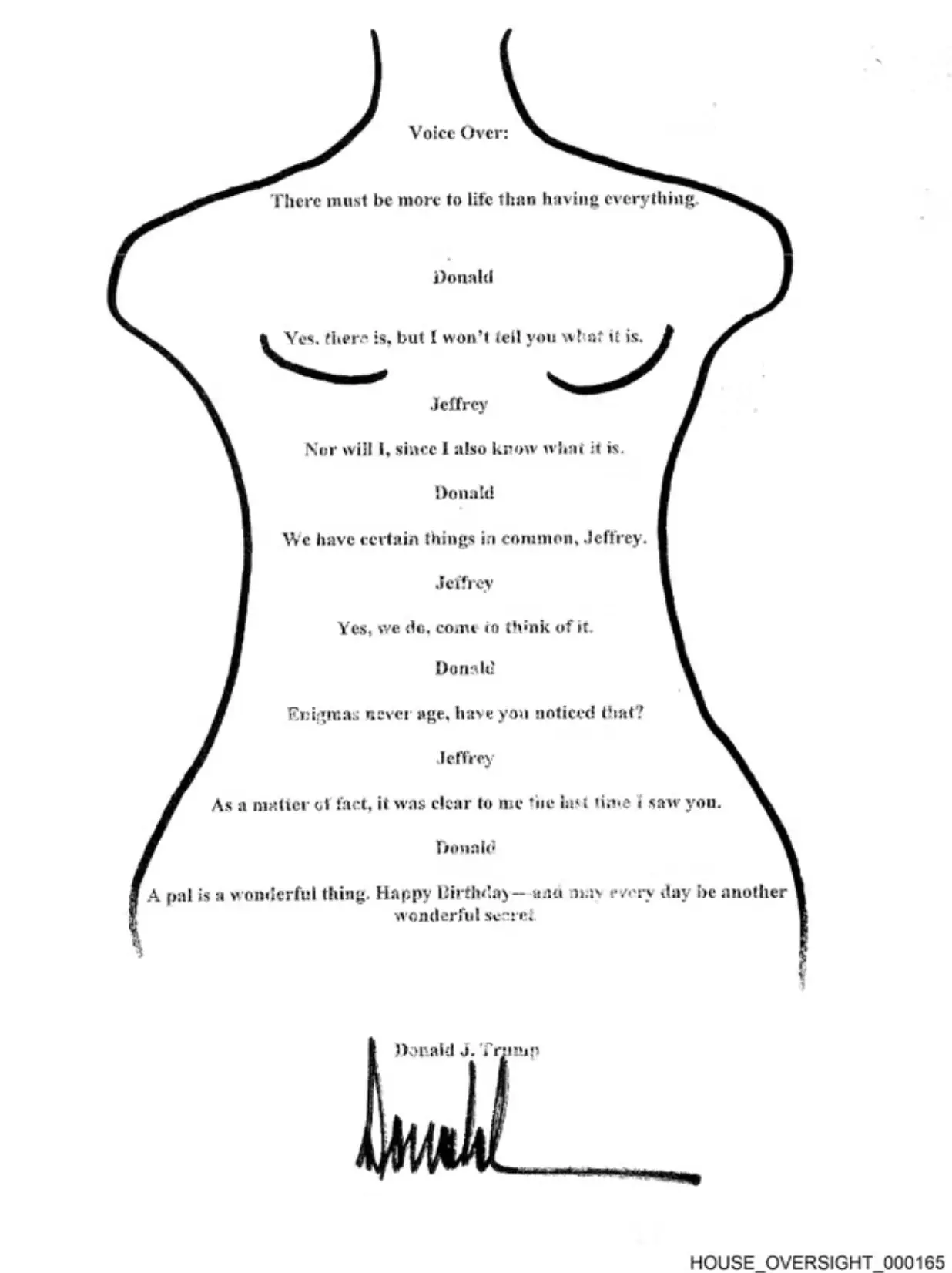 The alleged letter was published in full overnight (House Oversight Committee)