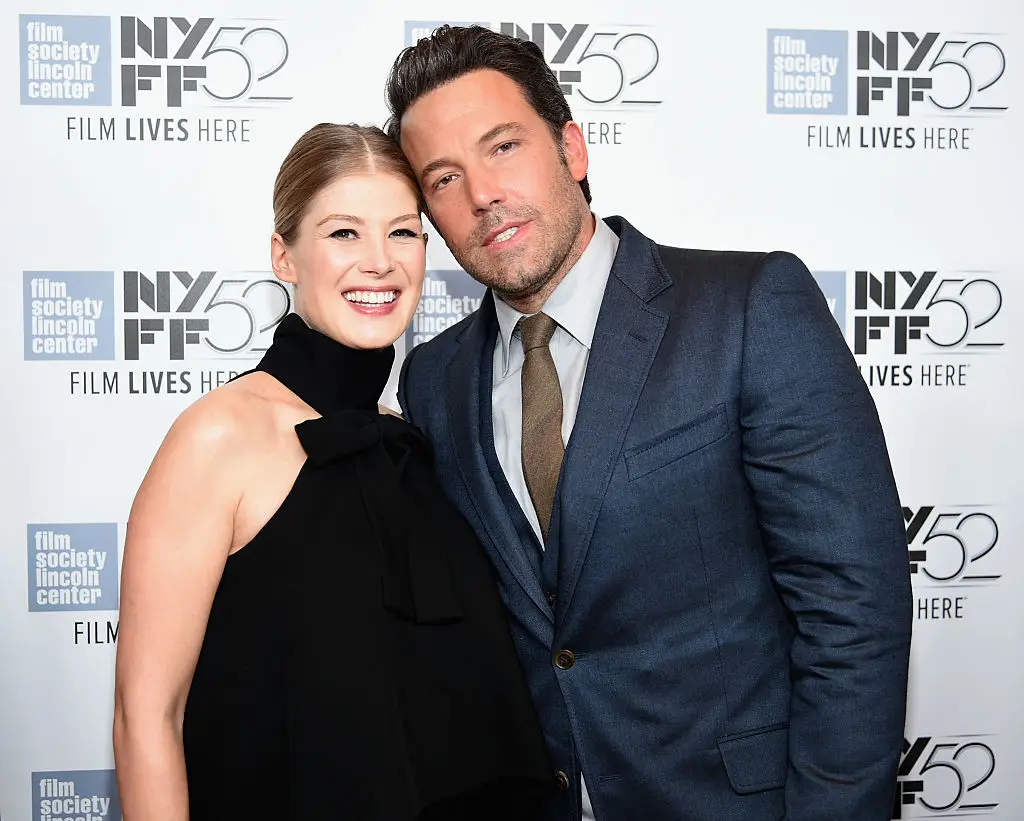 Ben Affleck joked he's 'still afraid' of co-star Rosamund Pike thanks to her role (Photo by Dimitrios Kambouris/Getty Images)