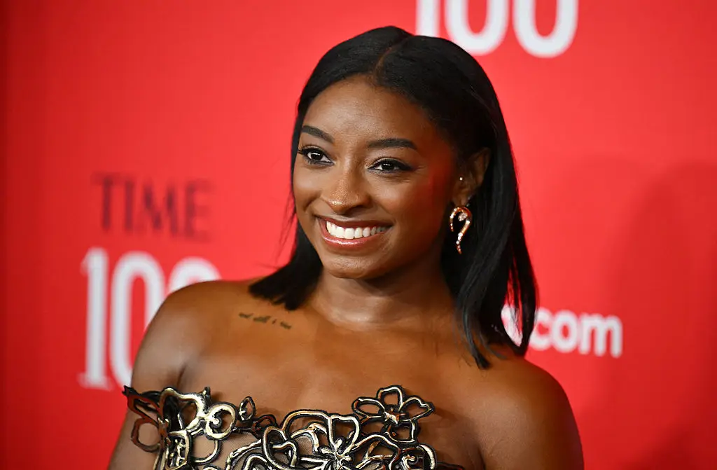 Simone Biles has spoken out after her heated social media exchange with Riley Gaines (Angela Weiss / Getty Images)