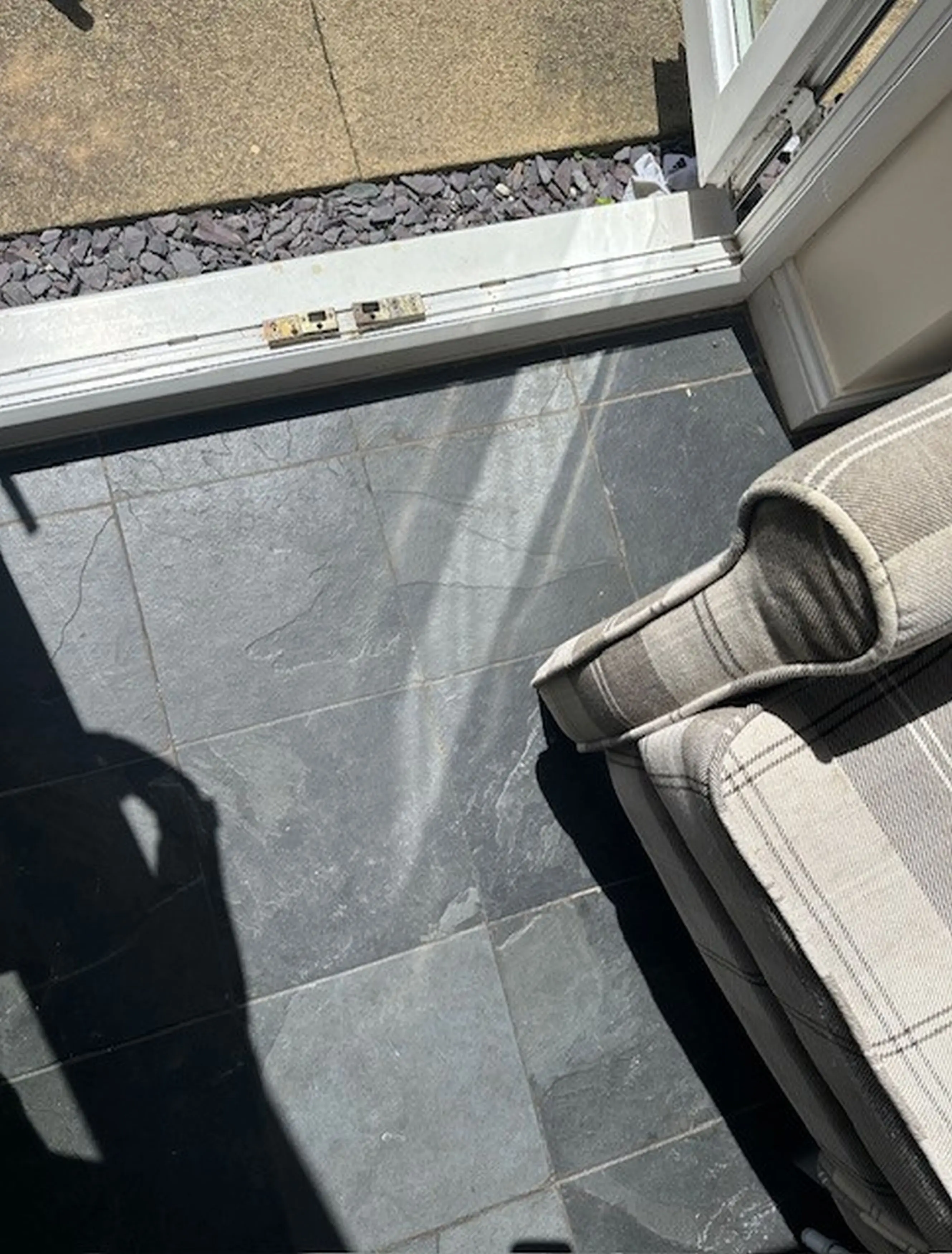 Melanie warned over danger over the floor tiles. (Kennedy News and Media)