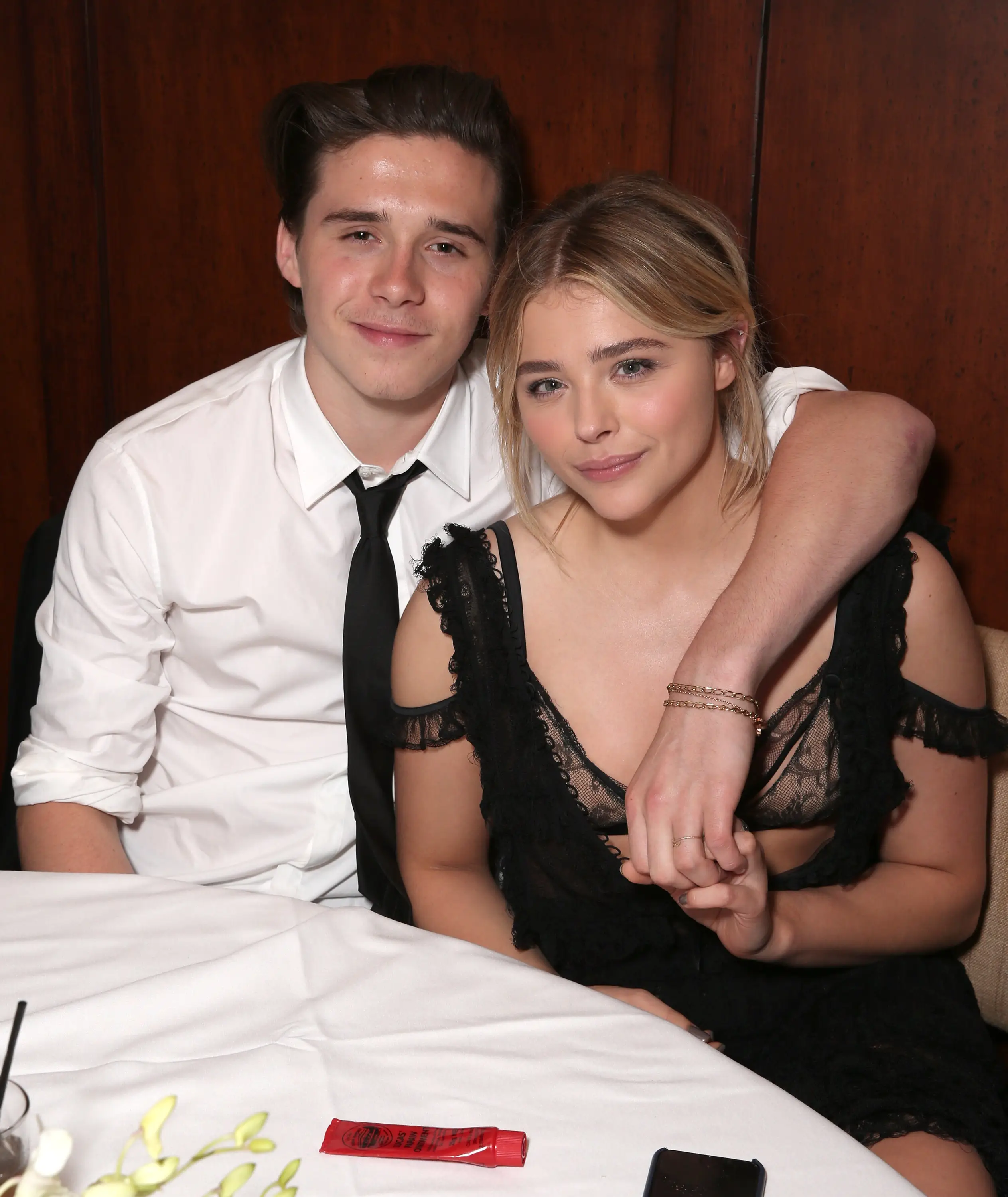 Brooklyn dated Moretz on-off for several years (Gareth Cattermole/Getty Images)