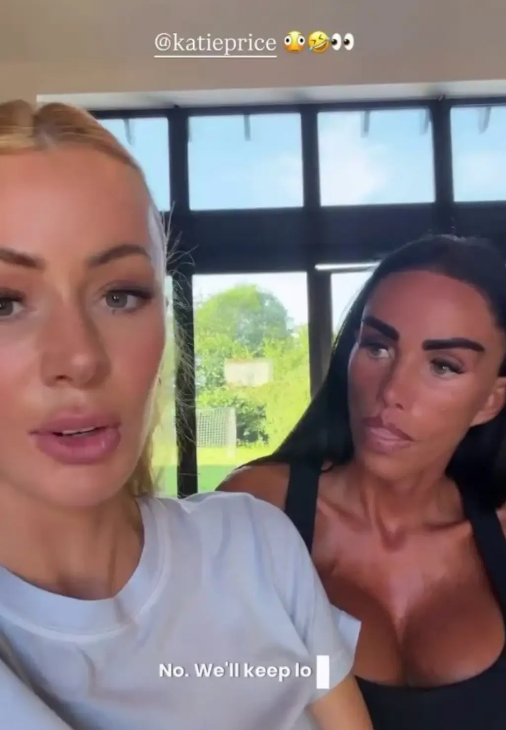 The gal pals reflected on their 'missing' husbands (Instagram/@katieprice)