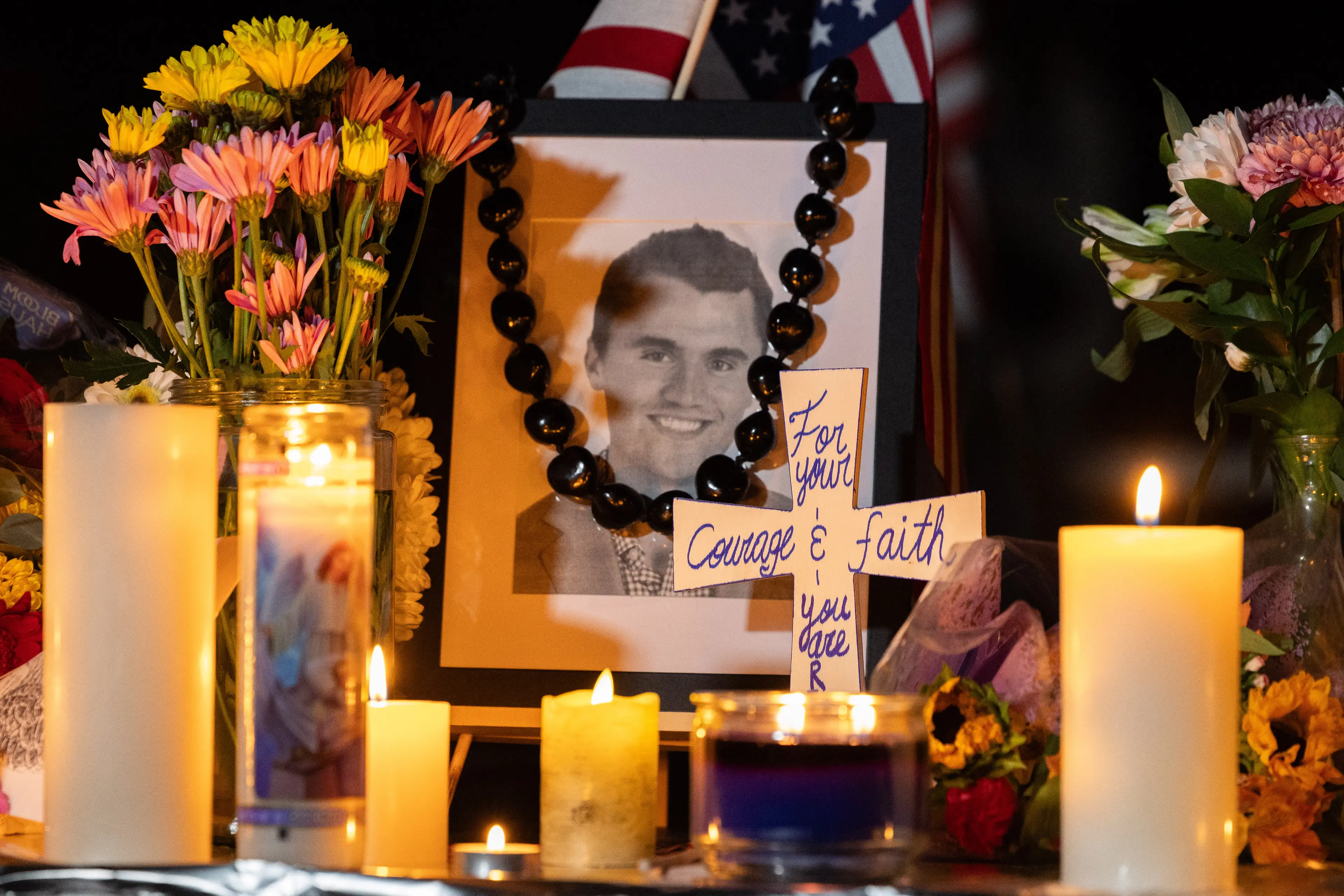 A vigil was held for the 31-year-old political activist (MELISSA MAJCHRZAK/AFP via Getty Images)