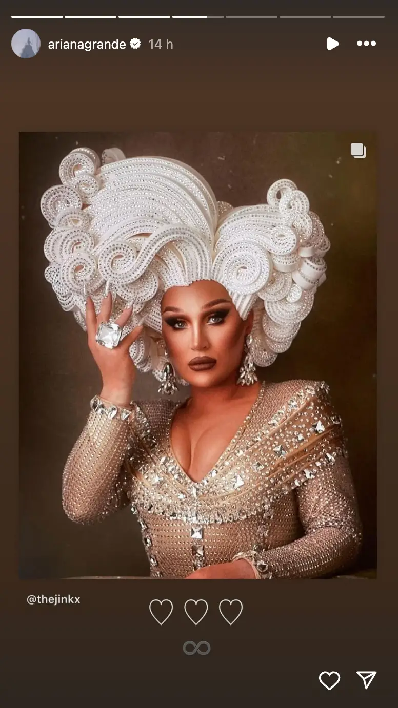Ariana Grande has paid tribute to the drag star (Instagram/@arianagrande)