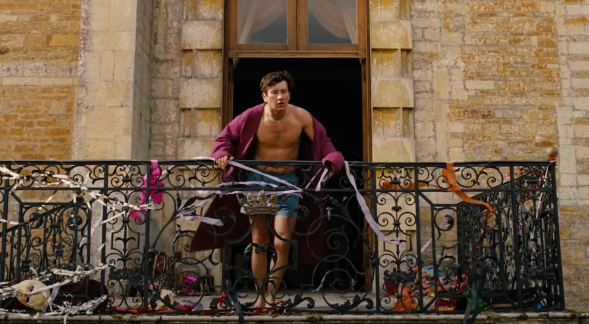 Barry Keoghan opened up about baring all in the final scene of Saltburn.