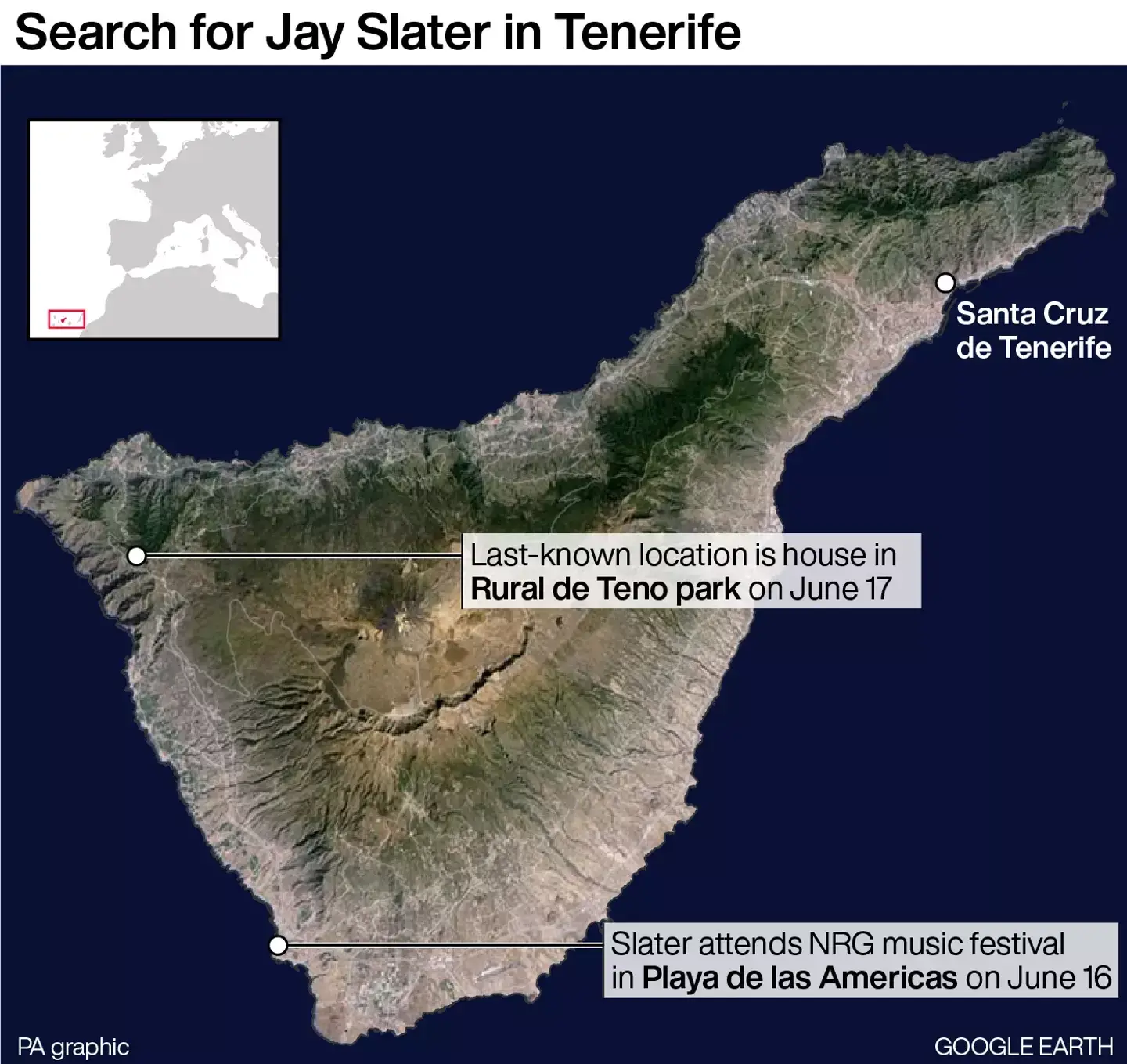 The teenage disappeared whilst on holiday in Tenerife. (PA)