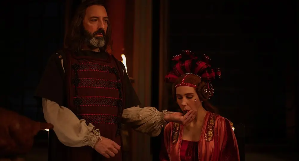 The 'wine-soaked romp' boasts an ensemble cast of some very familiar faces. (Netflix)