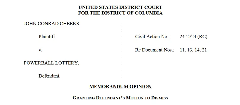 Cheeks' motion was denied (Justia) 