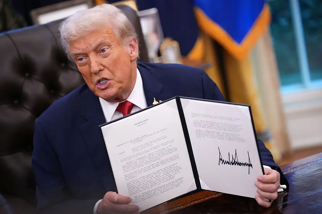 Trump signed the executive order from the Oval Office on Thursday (Andrew Harnik/Getty Images)