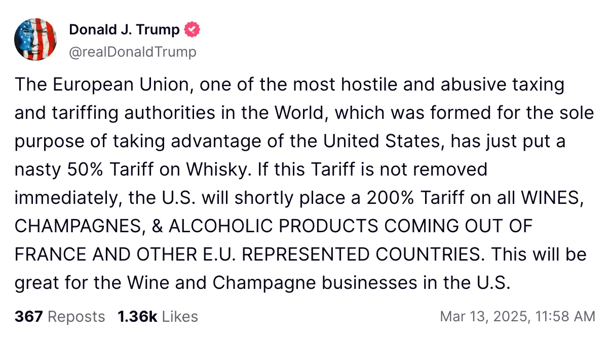 Trump has since provided an update (Truth Social/@realDonaldTrump)