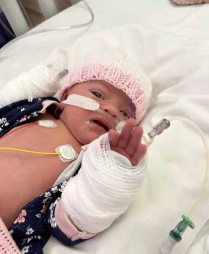 Little Violet tragically died at just one-month-old (SWNS)