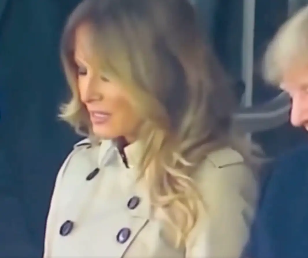 The clip that's circulating social media shows Melania looking less-than impressed (X/@TheMaineWonk)