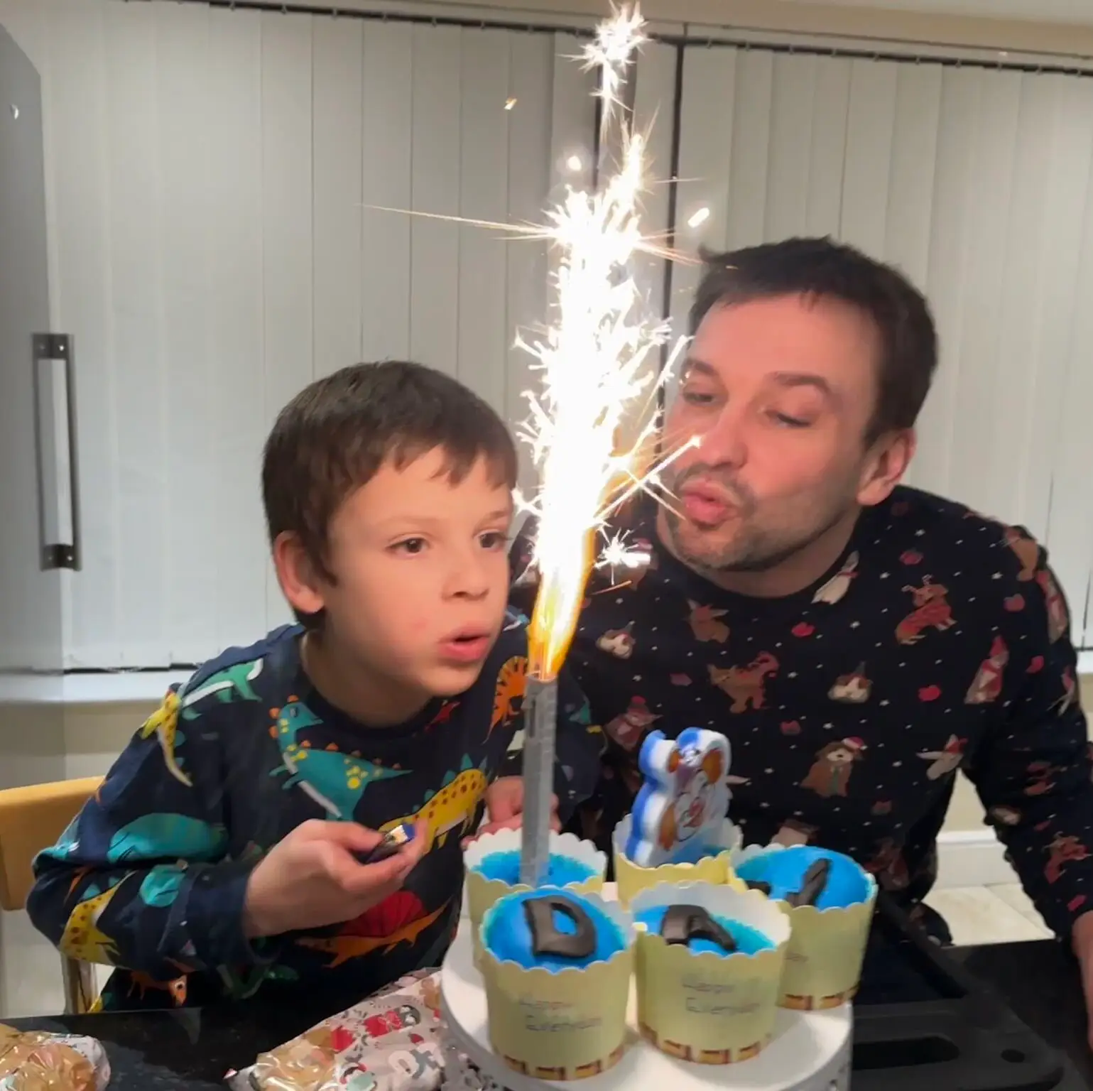 Dan is a loving father to 10-year-old Joshie (SWNS)