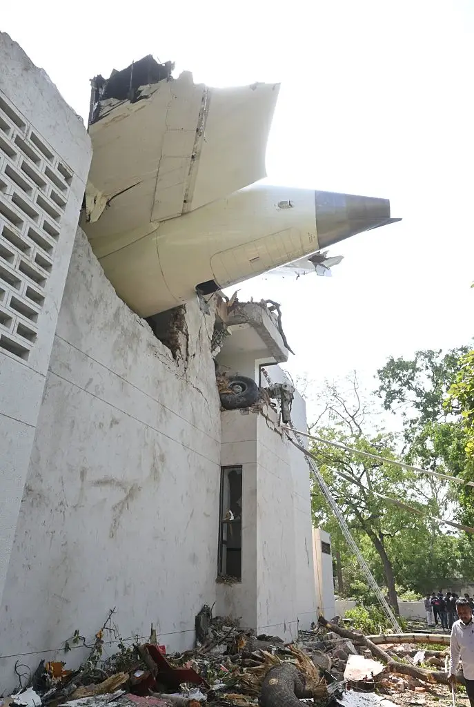 The Boeing 787-8 Dreamliner crashed into a residential area shortly after take off (Anadolu / Contributor / Getty Images)