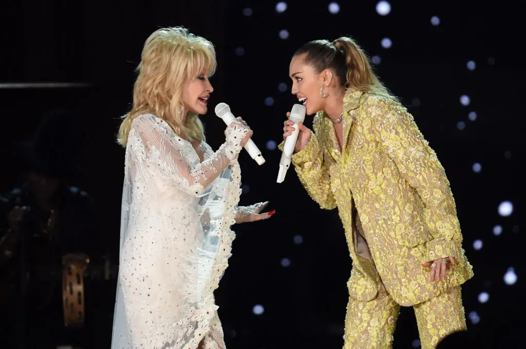 Miley Cyrus and Dolly Parton were incredibly close (Photo by Kevin Winter/Getty Images for The Recording Academy)