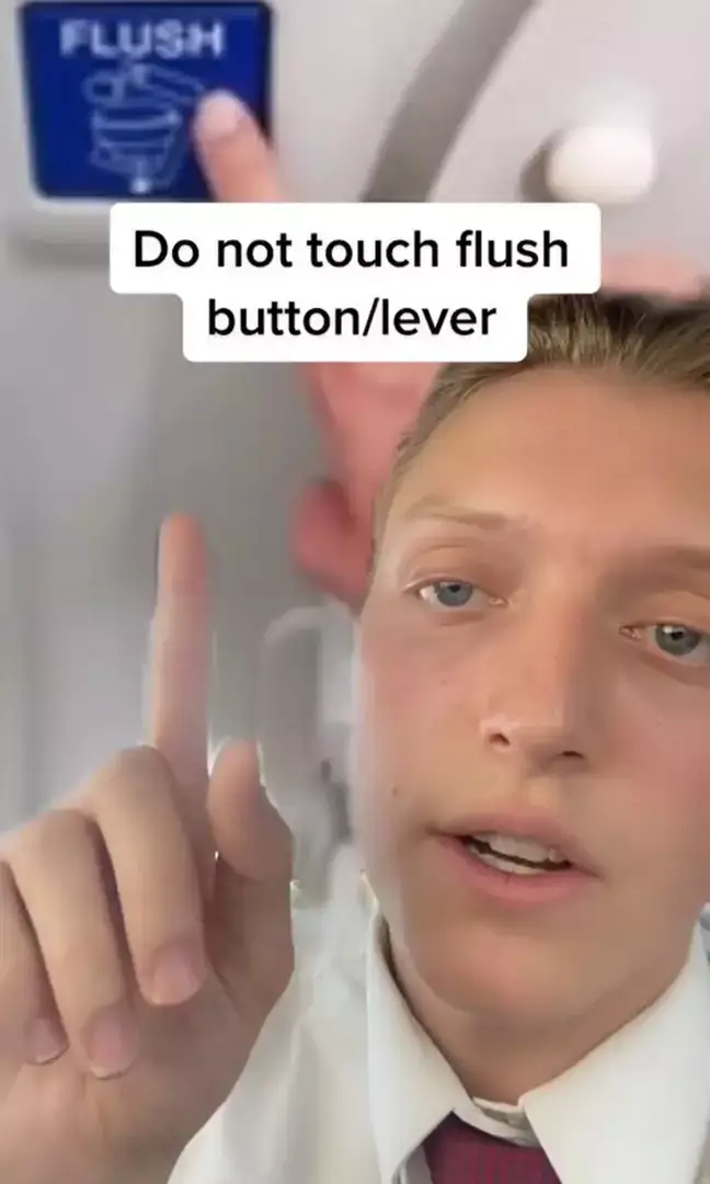 You've also got to avoid touching toilet flush buttons too.