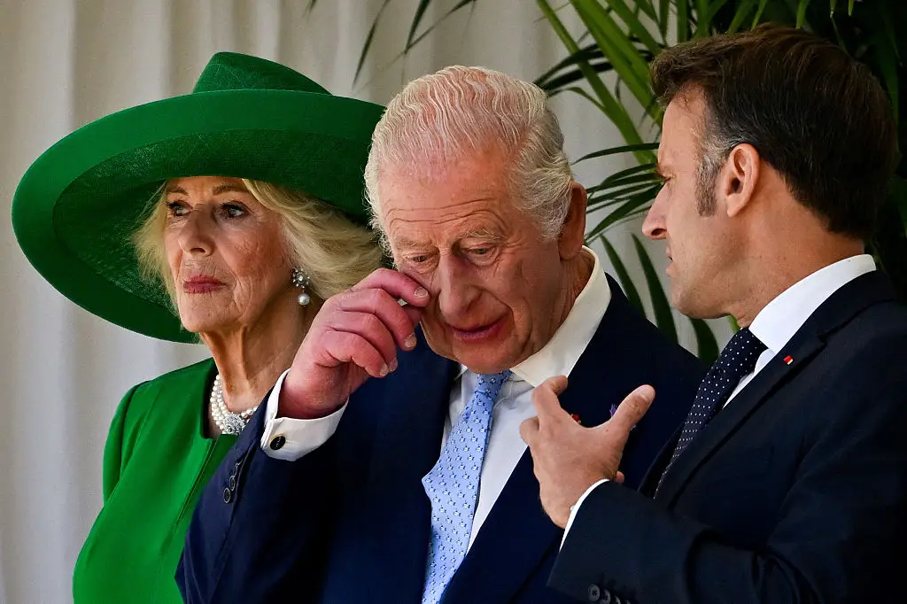 A health expert has since assured that Charles' subconjunctival haemorrhage is 'a harmless and painless condition' (DYLAN MARTINEZ / Contributor / Getty Images)