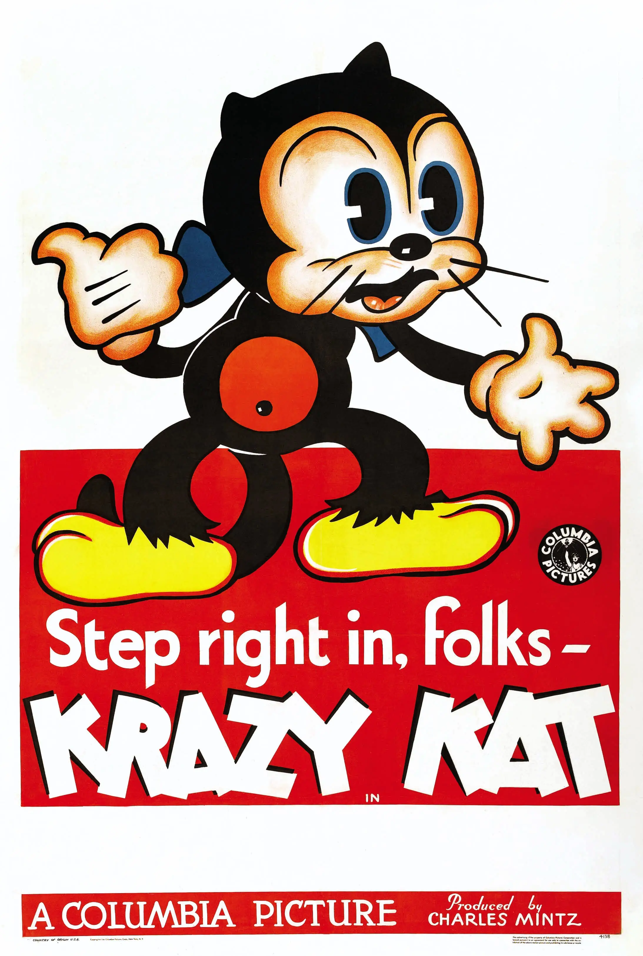 A Krazy Kat poster from 1932 (Photo by LMPC via Getty Images)