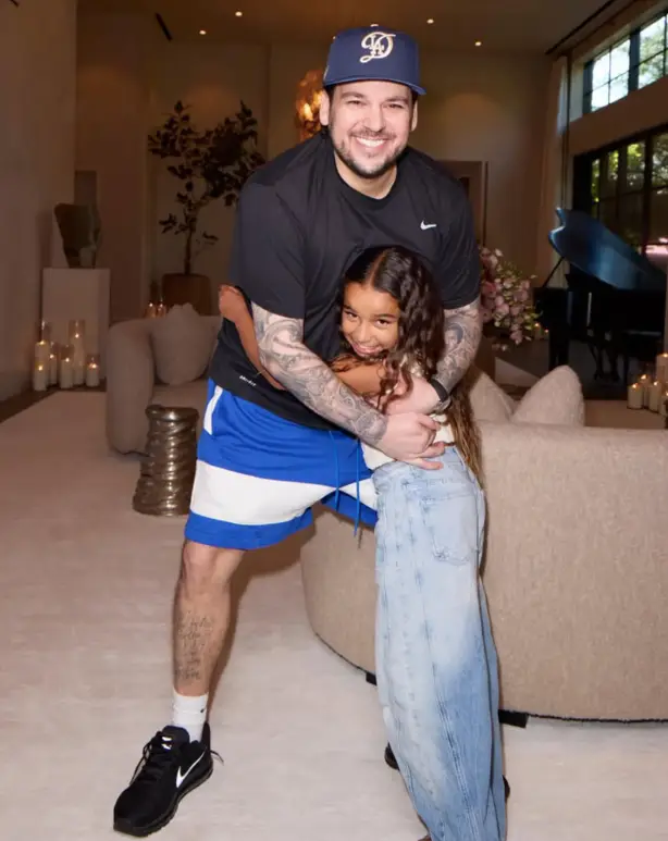 Khloé shared pictures of Rob with his daughter Dream (@khloekardashian/Instagram)