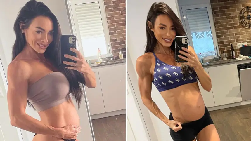 Mum hits back at trolls after being mocked for working out while she was pregnant