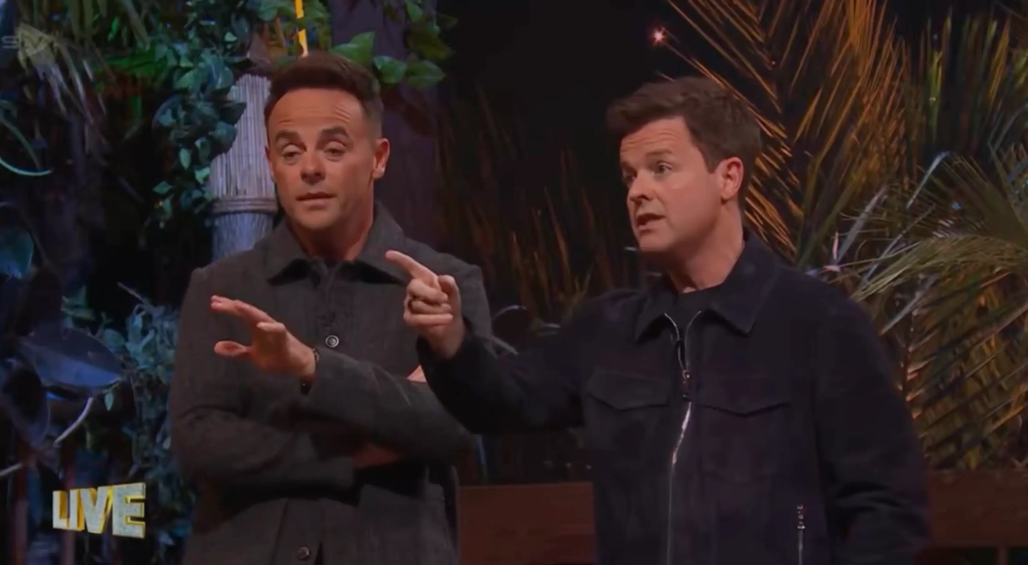 Ant and Dec confirmed that some parts of the argument were 'unbroadcastable' (ITV)