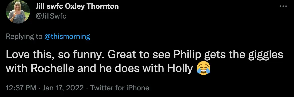 Fans loved seeing Phil and Rochelle share a giggle (