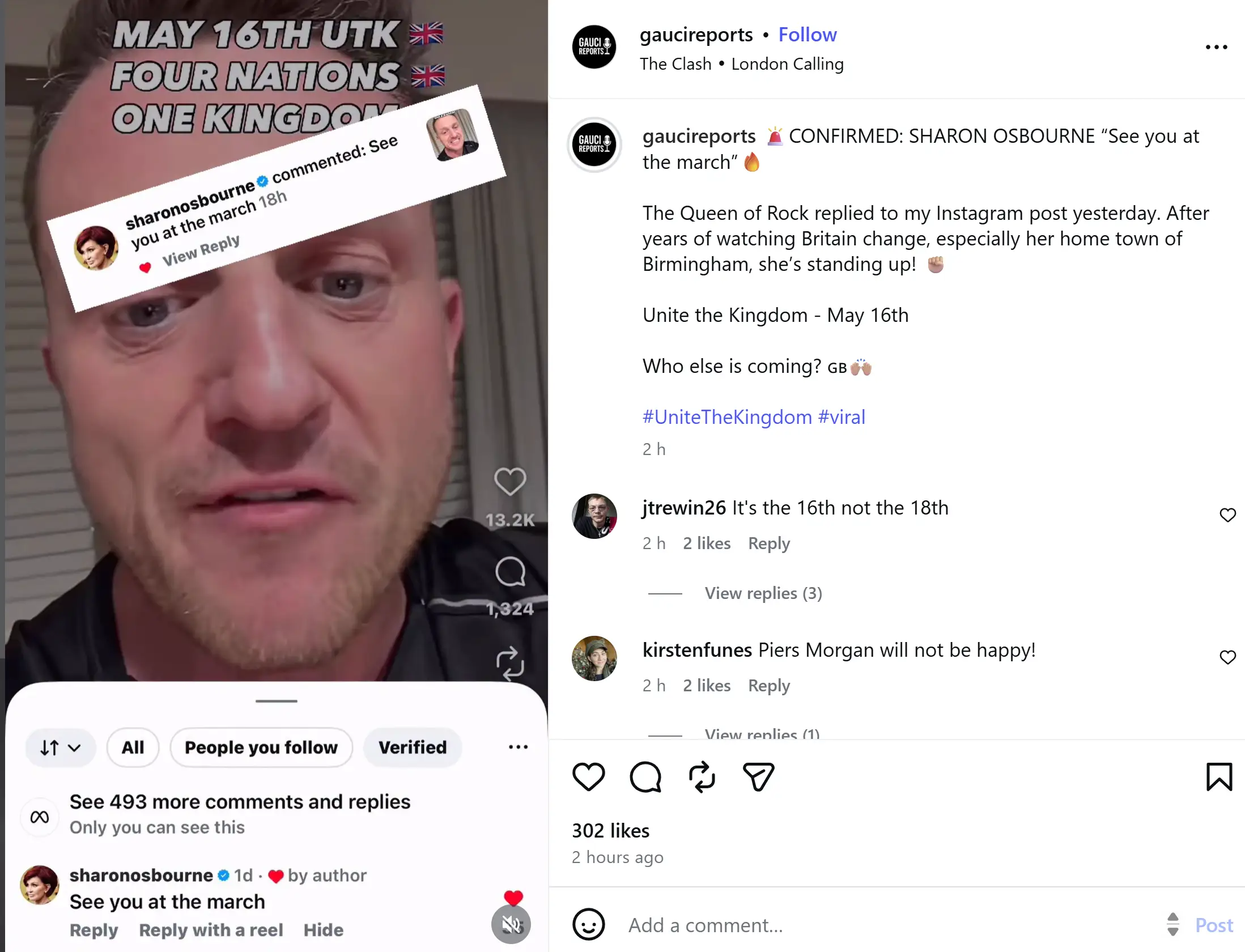 The rally is set to take place in May (instagram.com/@gaucireports)