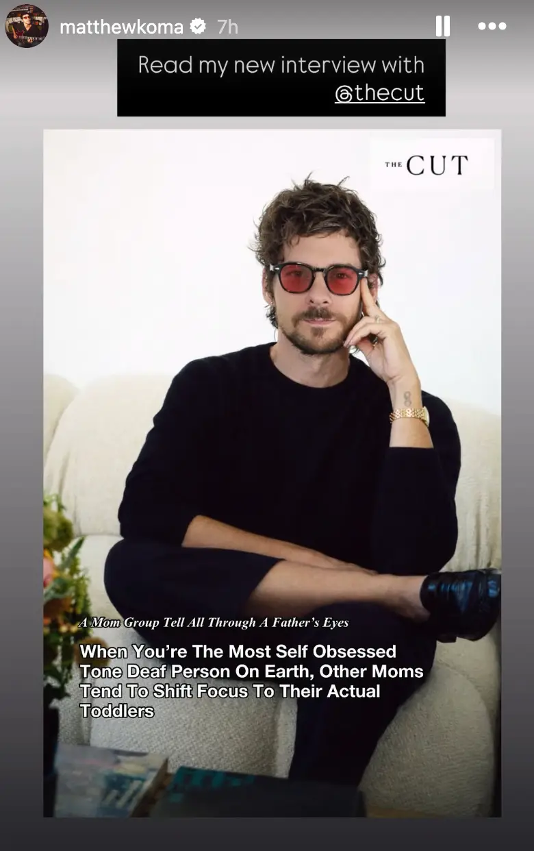 Koma didn't hold back when defending his wife (Instagram/matthewkoma)