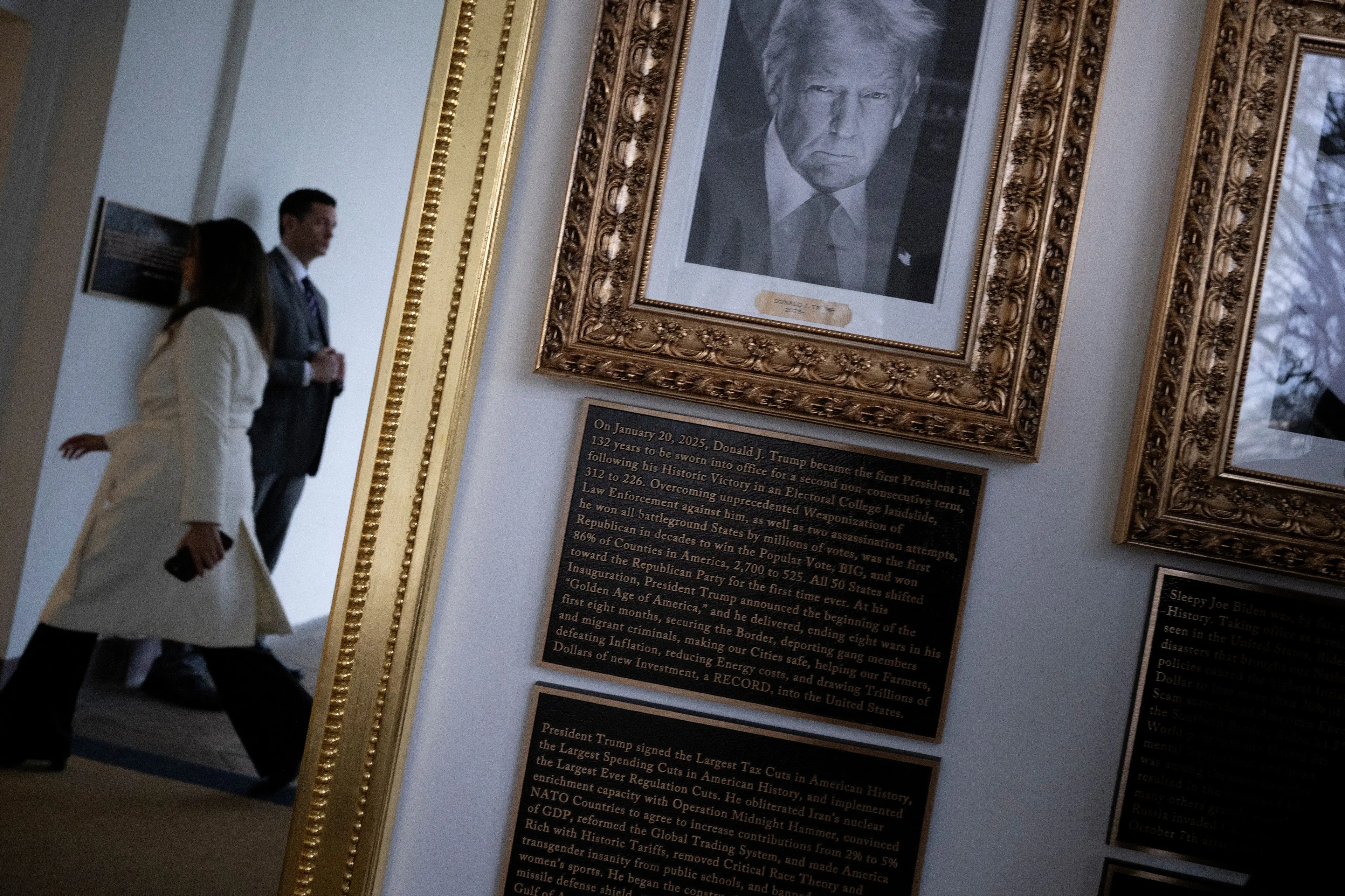 Trump couldn't resist tooting his own horn (Brendan Smialowski / AFP via Getty Images)