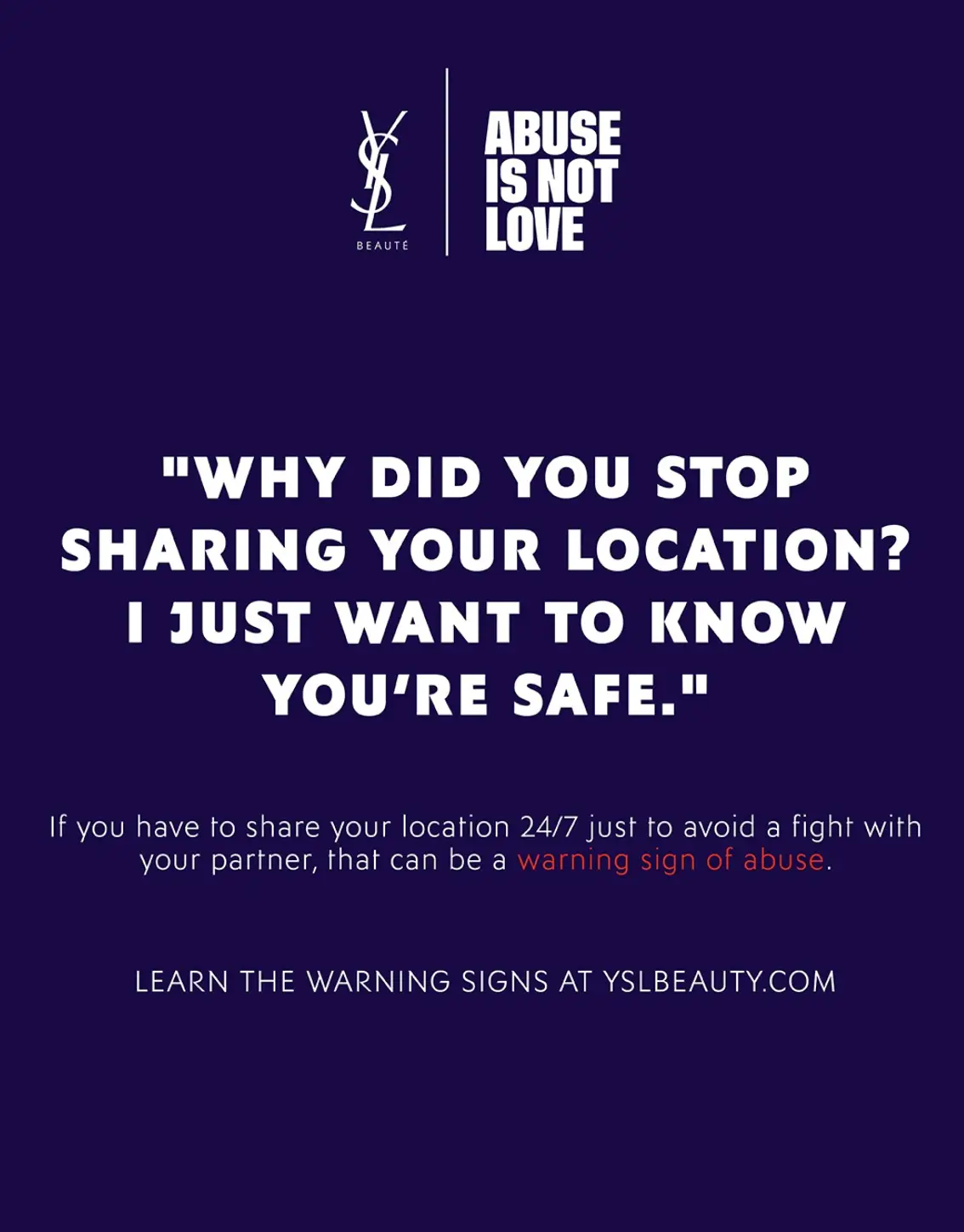 The initiative is aiming to make Gen Z aware of the signs of digital abuse (YSL Beauty/Supplied)