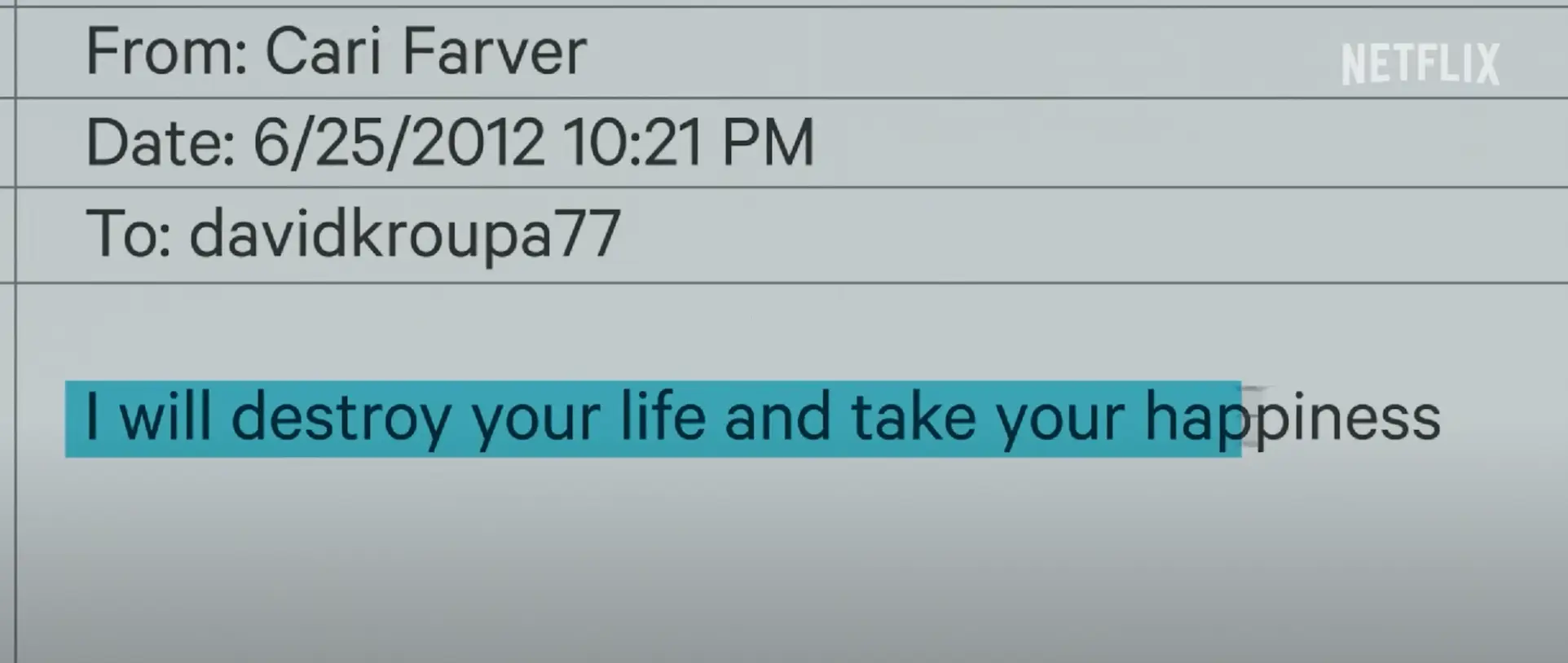 Dave began receiving increasingly threatening messages.